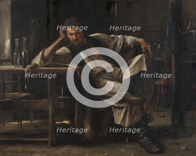 "Self-contempt", late 19th century. Creator: Mihaly Munkacsy.