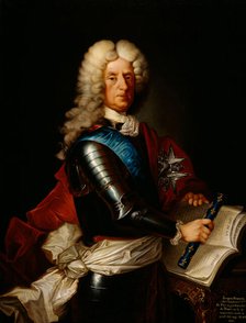 Jacques François de Chastenet, Marquis de Puységur (1656-1743), with his marshal's baton. Creator: Anonymous.