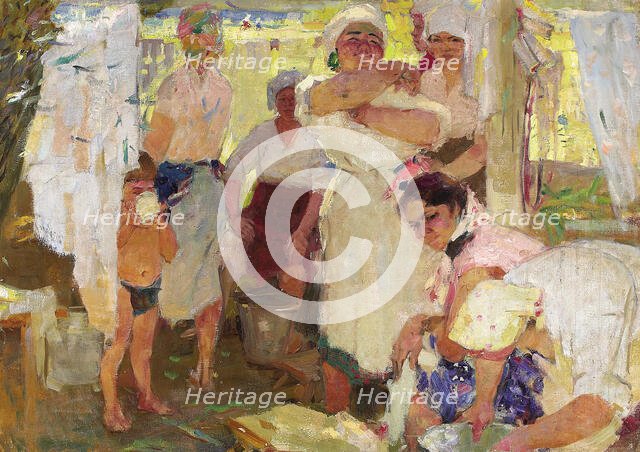 Washing Day, 1934. Creator: Kotov, Pyotr Ivanovich (1889-1953).