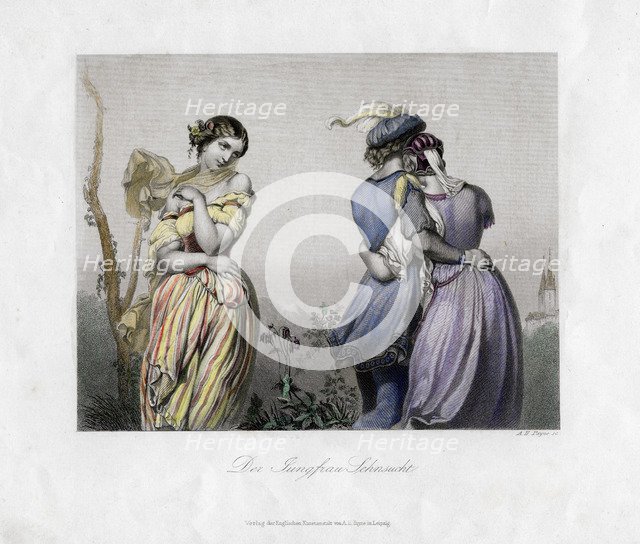 The Virgin Longing, c19th century.Artist: AH Payne