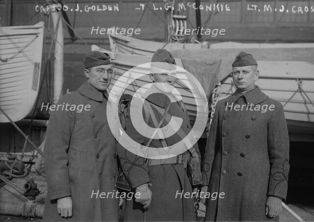 Capt. O.J. Golden, Lt. L.G. McConkie, Lt. M.J. Cross, between c1915 and c1920. Creator: Bain News Service.