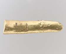 Fragment of a Gold Ingot, Avar, 700s. Creator: Unknown.