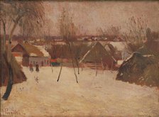 Village in Winter, 1920-1930. Creator: Karol Pongrácz.