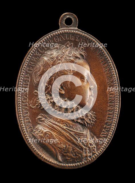 Louis XIII, 1601-1643, King of France 1610 [obverse], 1610. Creator: Abraham Dupre.