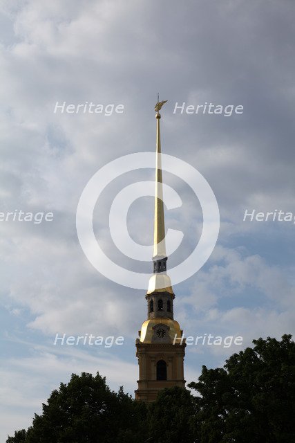 Spire of the bell tower, Peter and Paul Cathedral, St Petersburg, Russia, 2011. Artist: Sheldon Marshall