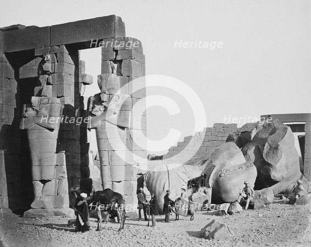 The Ramesseum, Thebes, Egypt, 1858. Artist: Francis Frith