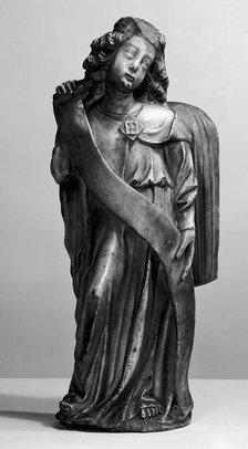 Angel Holding Scroll, c. 1400. Creator: Unknown.
