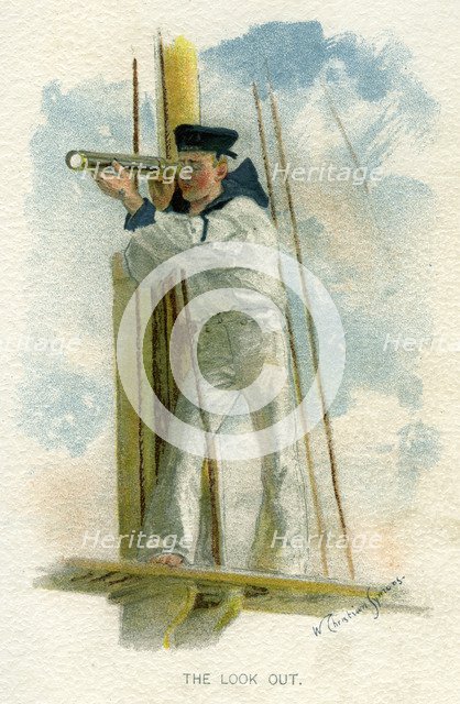 'The Look Out', c1890-c1893.Artist: William Christian Symons