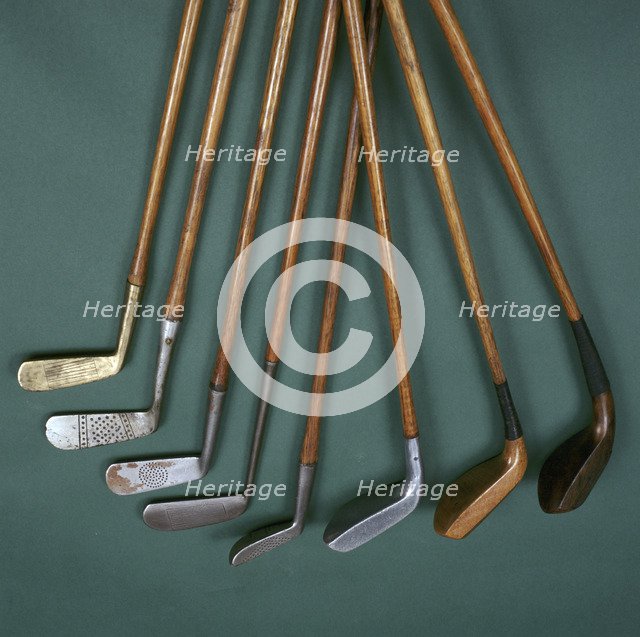 Selection of putters with different faces, c1880-c1930. Artist: J & D Clark