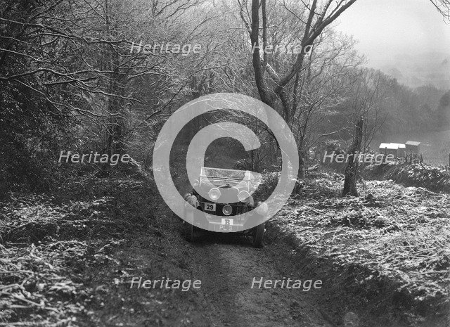 1930 Talbot 90 tourer taking part in a motoring trial, late 1930s. Artist: Bill Brunell.