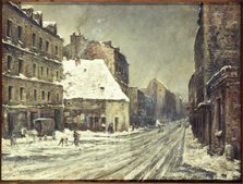 Rue du Mont-Cenis, under snow, 1907. Creator: Marcel Cogniet.