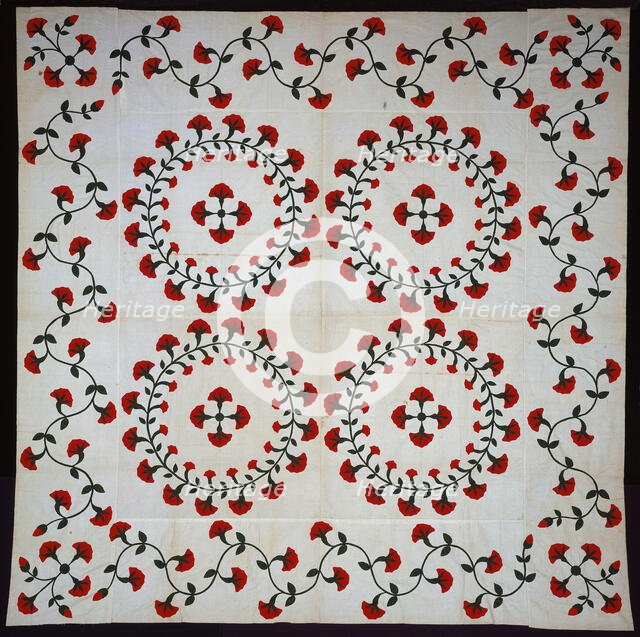 Bedcover (Quilt Top), Pennsylvania, 1850 or later. Creator: Susan Major.