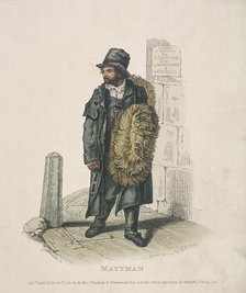 Matt seller carrying his wares on his shoulder, 1820. Artist: Thomas Lord Busby