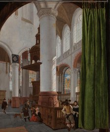 Interior of the Oude Kerk in Delft, 1654. Creator: Gerard Houckgeest.