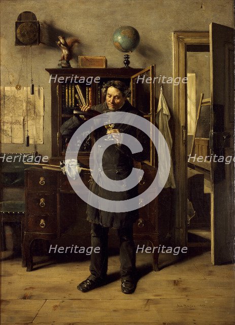 Teacher Drunkard, 1882. Artist: Müller, Anton Eduard (1853-1897)