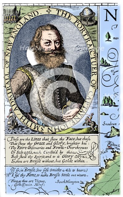 Captain John Smith, Virginia colonist, 1624, (1893).  Artist: Unknown.