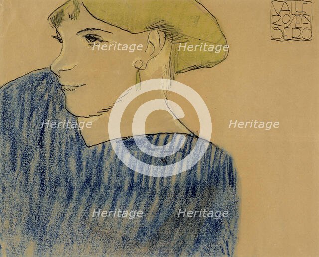 Girl with Green Hair, 1912. Creator: Valle Rosenberg.