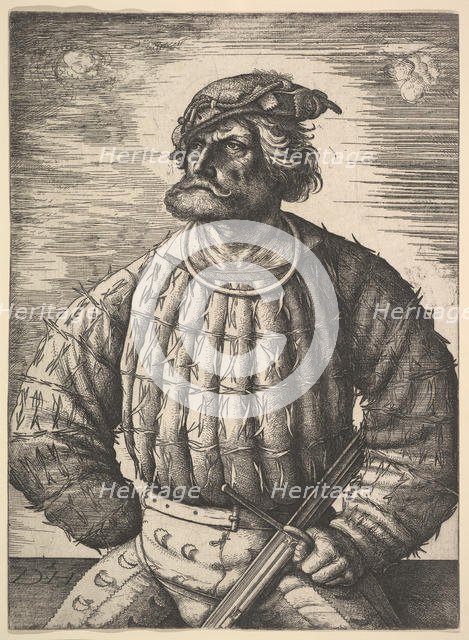 Portrait of Kunz von der Rosen, ca. 1515/1518. Creator: Daniel Hopfer.