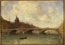 Pont au Change and the Quai de l'Horloge, 1898. Creator: Frank Myers Boggs.