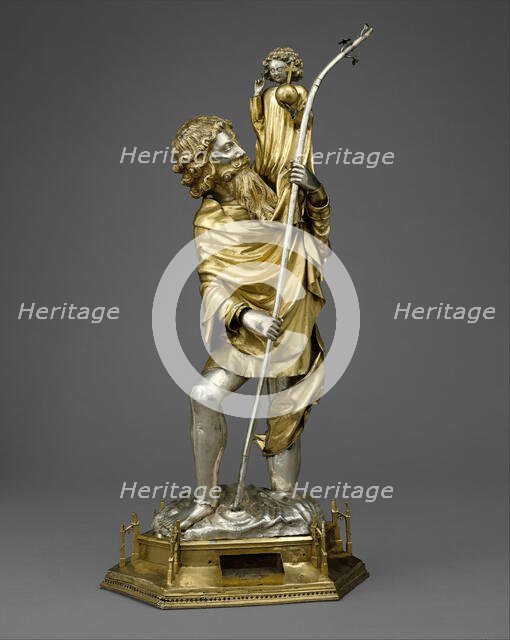 Reliquary Statuette of Saint Christopher, French, ca. 1375-1425. Creator: Unknown.