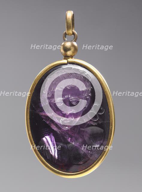 Intaglio with Male Portrait Bust, 500s. Creator: Unknown.