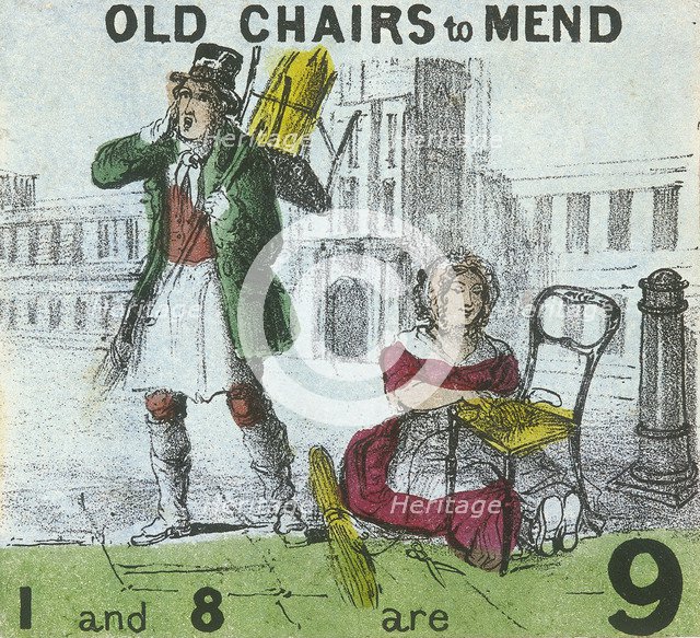 'Old Chairs to Mend', Cries of London, c1840. Artist: TH Jones