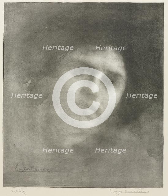 Madame Eugène Carrière (large plate), 1893. Creator: Eugène Carrière (French, 1849-1906).