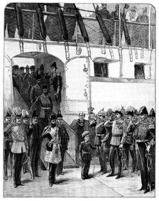 The Landing of the Ameer's son at Portsmouth on May 24, 1895. Creator: Unknown.