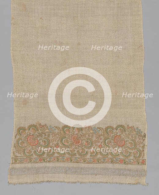 Towel, Turkey, 19th century. Creator: Unknown.