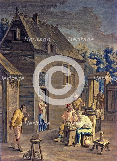 Tobacco smokers', tapestry by David Teniers.