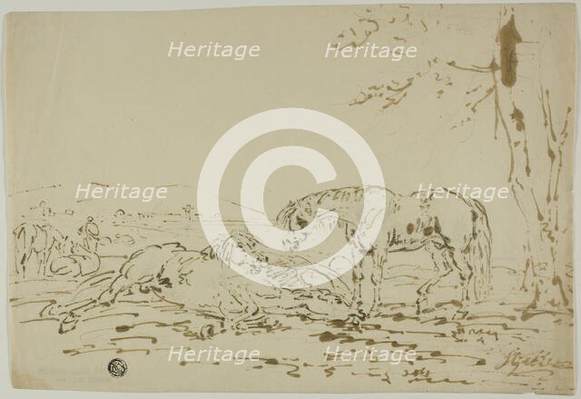 Landscape with Horses in Foreground, n.d. Creator: Sawrey Gilpin.