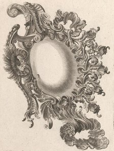 Design for a Cartouche, Plate 3 from 'Allerneueste Façon einiger Schild ode..., Printed ca. 1750-56. Creator: Andreas Hofer.