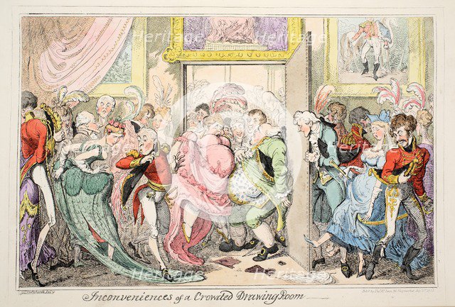 Inconveniences of a Crowded Drawing Room, 1835.