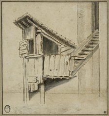 A latrine, c17th century. Creator: Anon.