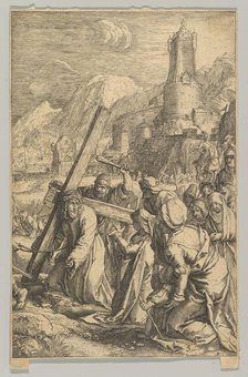 Christ Carrying the Cross, from The Passion of Christ, ca. 1623. Creator: Ludovicus Siceram.