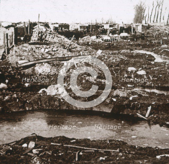 German shelter, Noordschote, Flanders, Belgium, c1914-c1918. Artist: Unknown.