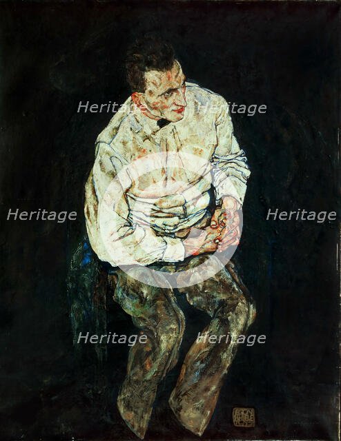 Portrait of Karl Grünwald , 1917. Creator: Schiele, Egon (1890-1918).