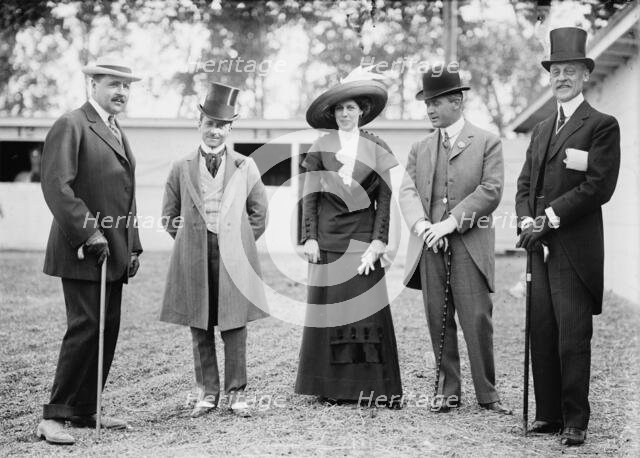 Horse Shows - Richard Mcgramm; Count Debuisseret; Mrs. Mcgramm; William E. Ellis..., 1911. Creator: Harris & Ewing.
