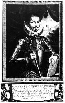 Pedro Fernandez de Castro and Andrade (1524-1590). Count of Lemos, politician who supported the K…