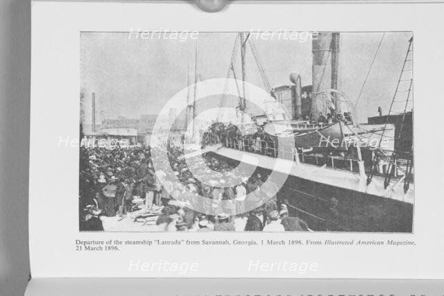 Departure of colored emigrants for Liberia, 1890-1899. Creator: Unknown.