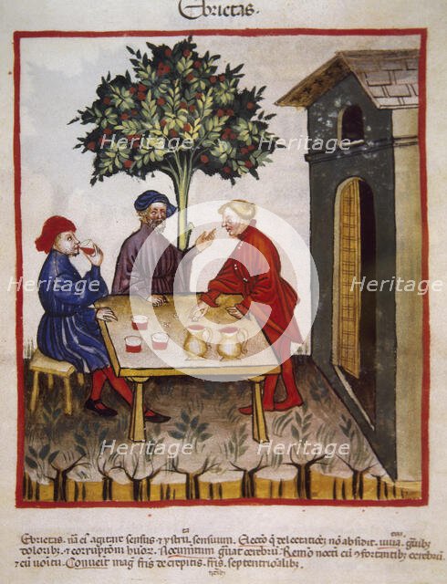 Alcoholism, 14th century.  Creator: Unknown.