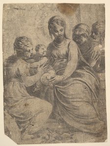 The Virgin and Child accompanied by saints, ca. 1550. Creator: Andrea Schiavone.