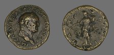 Sestertius (Coin) Portraying Emperor Vespasian, 71. Creator: Unknown.