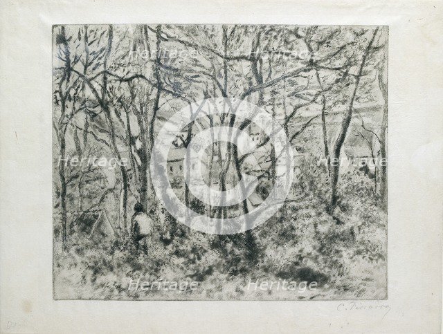 Paysage sous Bois, à l'Hermitage (Pontoise), 1879. Artist: Camille Pissarro.