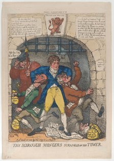 The Borough Mongers Strangled in the Tower, April 26, 1810., April 26, 1810. Creator: Thomas Rowlandson.