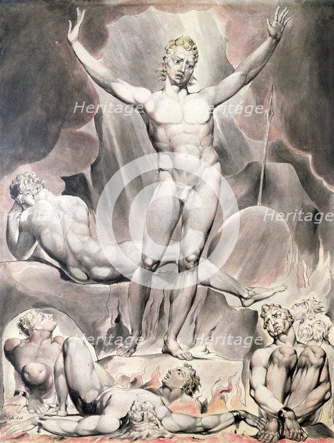 'Satan Arousing the Rebel Angels', 1808. Artist: William Blake