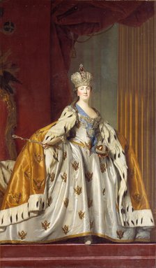 Catherine II of Russia in coronation dress, 1766 Creator: Vigilius Erichsen.