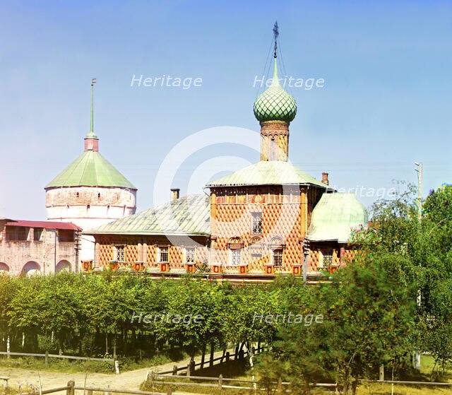 Church of the Virgin Hodegetria, in the Kremlin, Rostov Velikii, 1911. Creator: Sergey Mikhaylovich Prokudin-Gorsky.