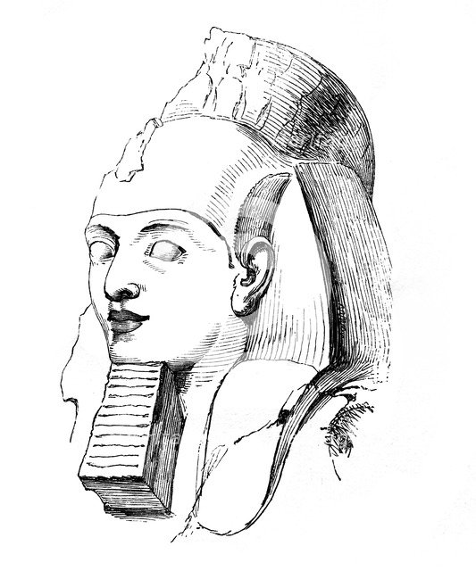 Head of Rameses, 1848. Artist: Unknown