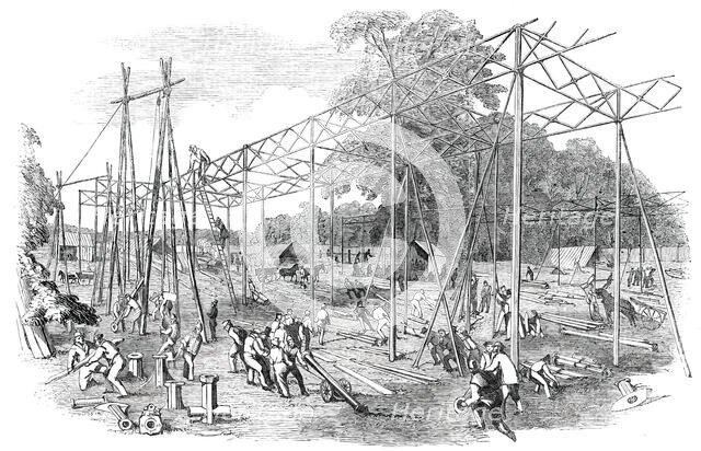 Great Exhibition of 1851 - Progress of the Building in Hyde Park, 1850. Creator: Unknown.